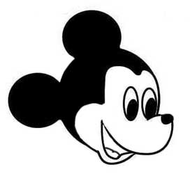 Traced Mickey Mouse copy sticker